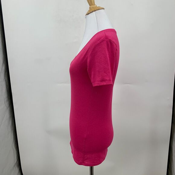 Nike T Shirt Womens XS Valentine V Neck Short Sleeve Dri Fit Straight Hem Active - Picture 4 of 9